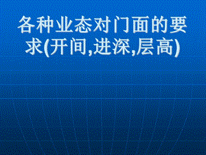 各种业态对门面的.ppt