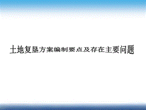 土地复垦方案编制要点及存在主要问题.ppt