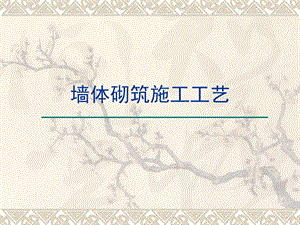 墙体砌筑施工工艺（PPT格式 附施工图).ppt