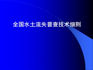 第一次全国水利普查技术细则.ppt