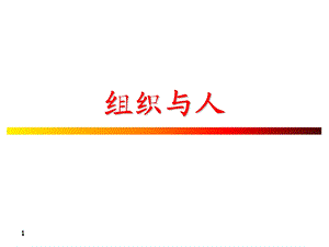 组织与人【非常好的一份资料】 .ppt