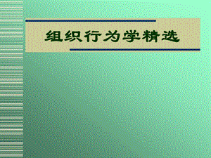 组织行为学精选1.ppt
