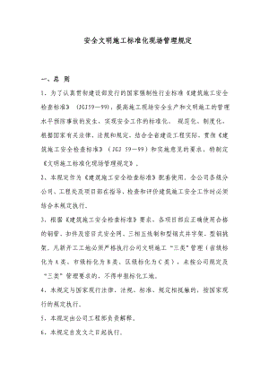 安全文明施工标准化现场管理规定.doc