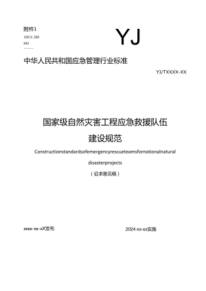 国家级自然灾害工程应急救援队伍建设规范.docx