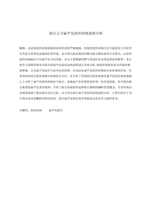 海尔公司扁平化组织结构分析.docx