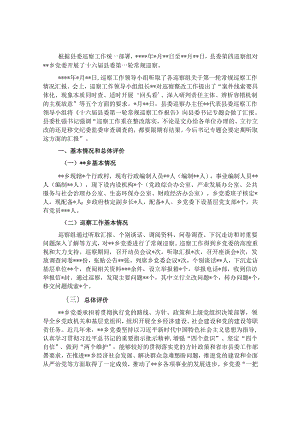 县委巡察组巡察党委的反馈意见&巡视巡察工作感悟体会征文 .docx