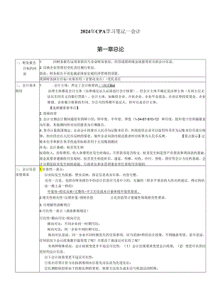 2024注册会计师(CPA)会计学习笔记全(1-26章).docx
