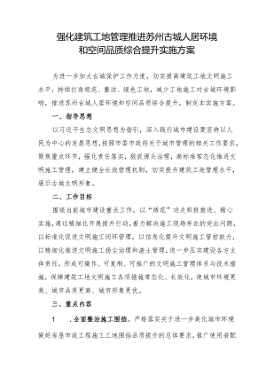 古城人居环境和空间品质综合提升实施方案.docx