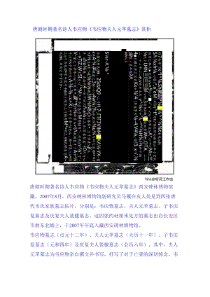 唐代《韦应物夫人元苹墓志》赏析.docx