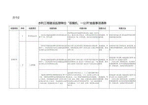 水利工程建设监理单位“双随机、一公开”抽查事项清单.docx