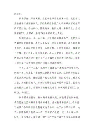 在春节升旗仪式上的讲话2.docx