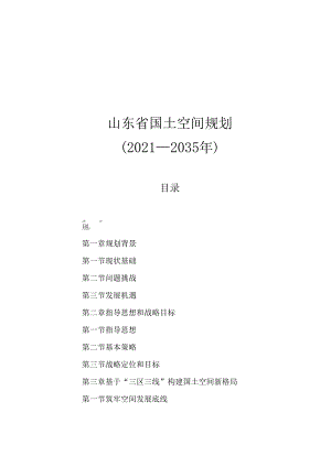 山东省国土空间规划（2021—2035年）.docx