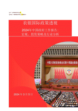 【研报】2024年中国政府工作报告宏观、投资策略及行业分析.docx