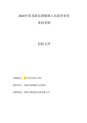 龙游县湖镇镇人民政府食堂食材采购招标文件.docx