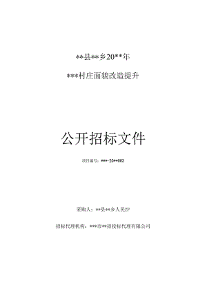村庄面貌改造提升公开招标文件（完整版）.docx