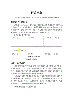 第46届世界技能大赛贵州省集训网络系统管理评分标准.docx