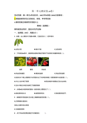 教科版科学四年级下册第一单元植物的生长变化分层训练（B卷提升篇）.docx