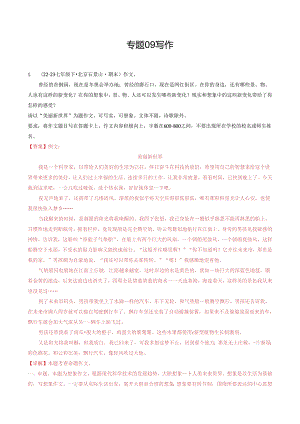 专题09 写作（解析版）.docx