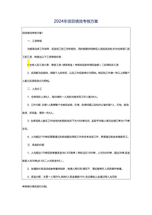 2024年项目绩效考核方案.docx