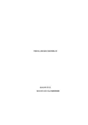 上海石化2023年财务报表及审计报告.docx