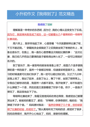 小升初作文我得到了___范文精选.docx