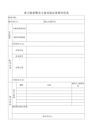 重大隐患整改方案及验证效果评估 .docx