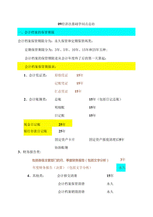 305经济法基础知识点总结.docx