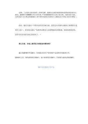 市场上兽用狂犬病疫苗有多少？都是哪些毒株？.docx
