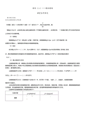 人教版选修21第二章抛物线抛物线的几何性质讲义.docx