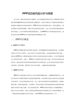 PPP 项目涉税风险分析与管理.docx