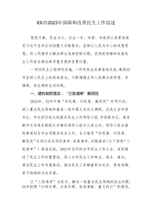 XX市2023年保障和改善民生工作综述.docx