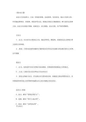 初中议论文知识点梳理.docx