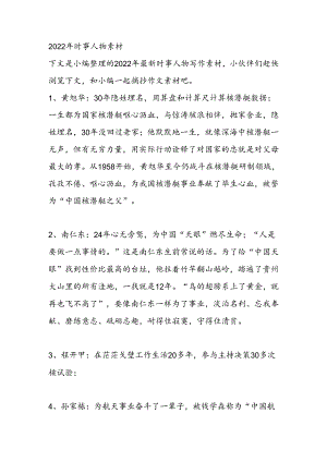2022年时事人物素材.docx