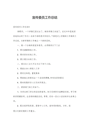 宣传委员工作总结.docx