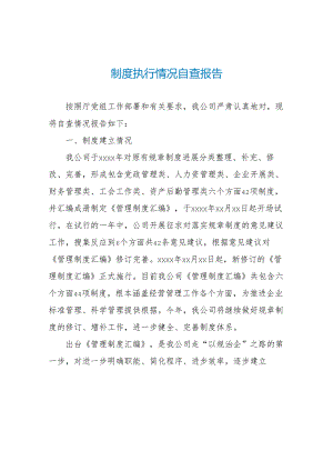 制度执行情况自查报告.docx