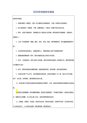 2024年学姐学长寄语.docx