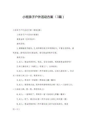小班亲子户外活动方案（3篇）.docx
