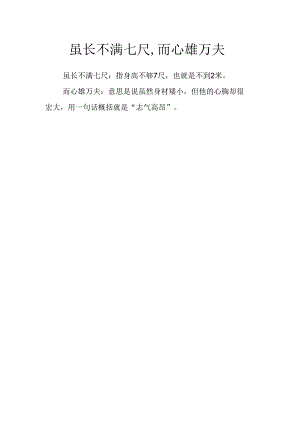 虽长不满七尺,而心雄万夫.docx