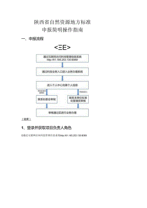 陕西省自然资源地方标准申报简明操作指南.docx