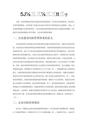 企业风险管理体系的设计探讨.docx