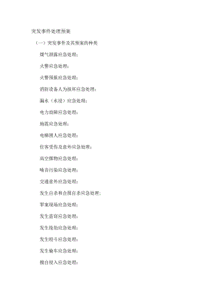 某小区突发事件处理预案.docx