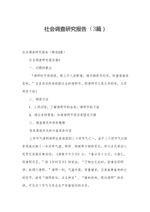 社会调查研究报告（3篇）.docx