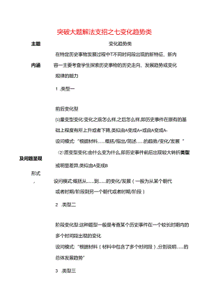2024届二轮复习突破大题 解法支招之七 变化趋势类（学案）.docx
