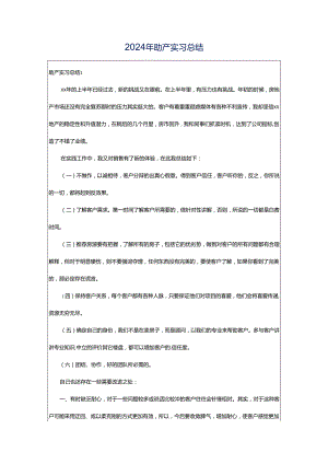 2024年助产实习总结.docx