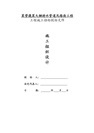 市政路面及排水工程施工组织设计.doc