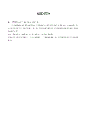 专题09 写作（原卷版）.docx