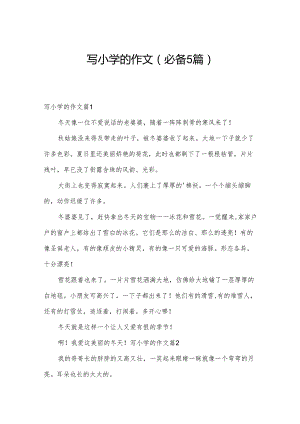写小学的作文（必备5篇）.docx