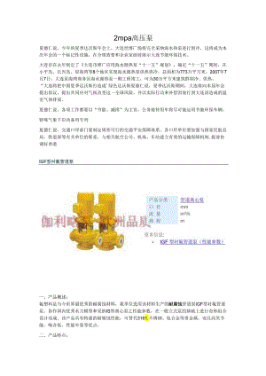 2mpa高压泵.docx