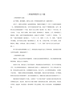 二年级寒假作文11篇.docx