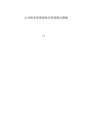 ____公司财务管理架构及管理模式模板.docx